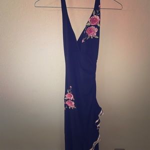 Black beautifully embroidered tango dress.